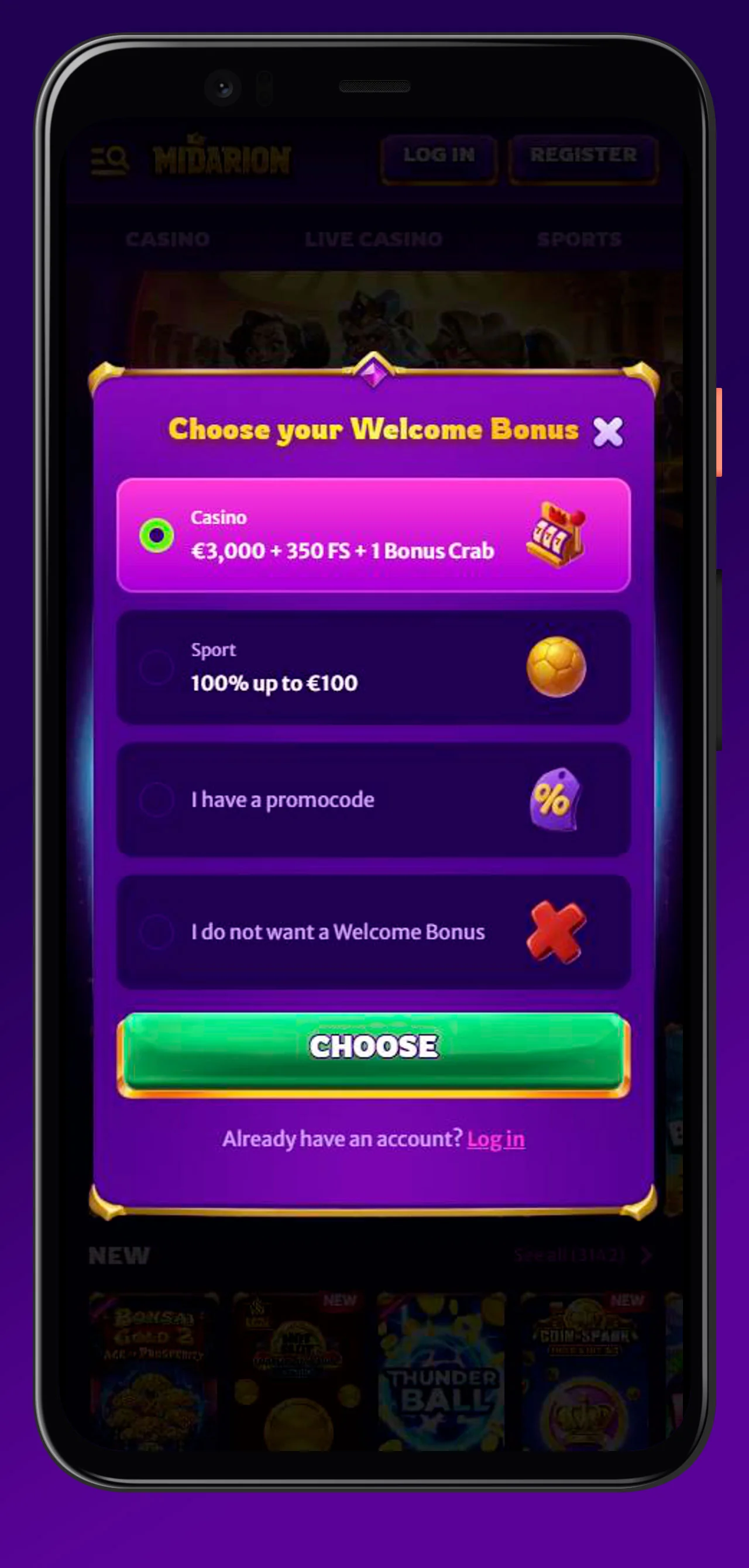 Application mobile Midarion
